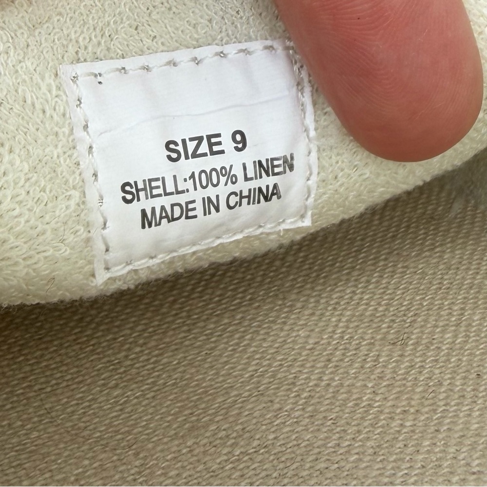 Patricia Green Queen Bee Embroidered Linen Slippers, SZ 9 MSRP $128 - Picture 7 of 7